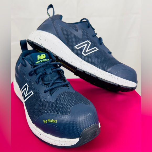 New Balance Men's Composite Toe Logic Industrial Boot, Navy/Lime EH, 8 Mild Use - Picture 6 of 13